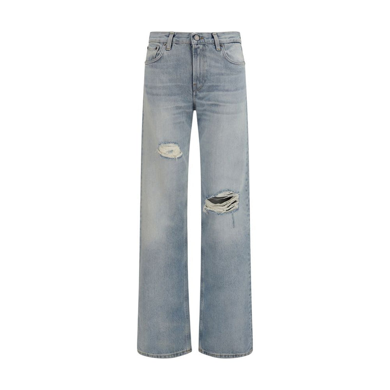 Haikure Star Marfa Blue Cotton Straight-Leg Jeans