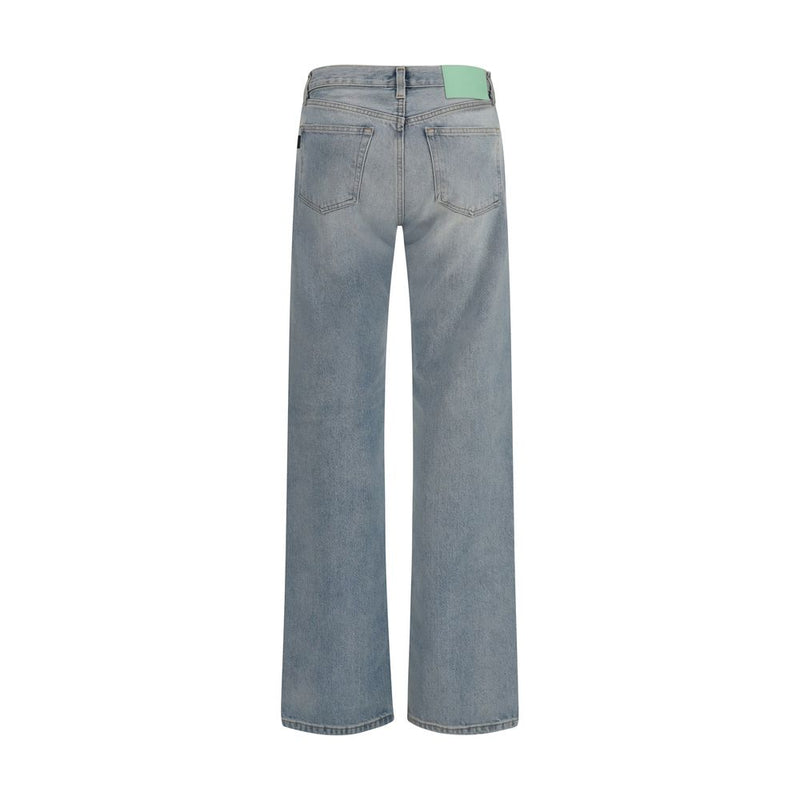 Haikure Star Marfa Blue Cotton Straight-Leg Jeans