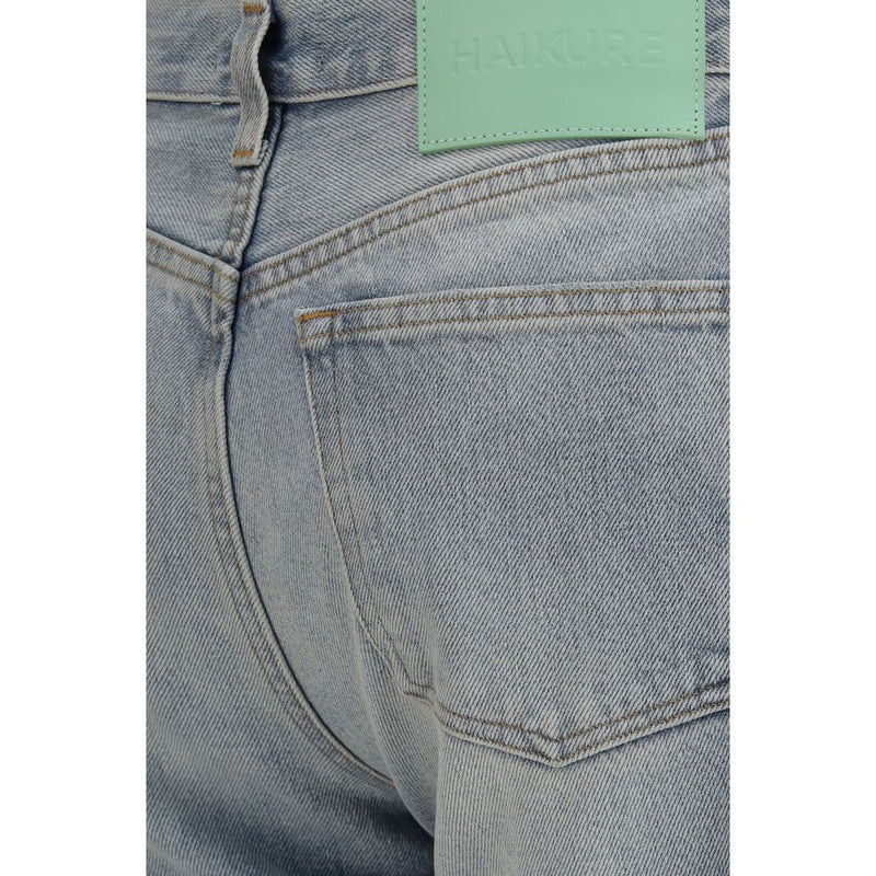 Haikure Star Marfa Blue Cotton Straight-Leg Jeans