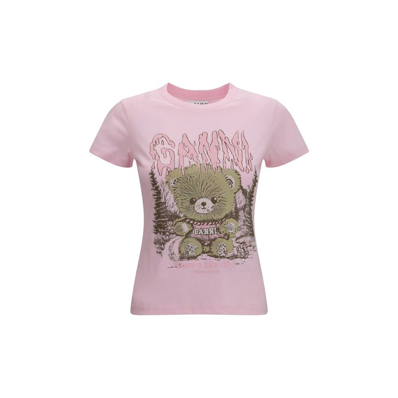 Ganni Multicolor Cotton Sweatshirt - Teddy Forest Design