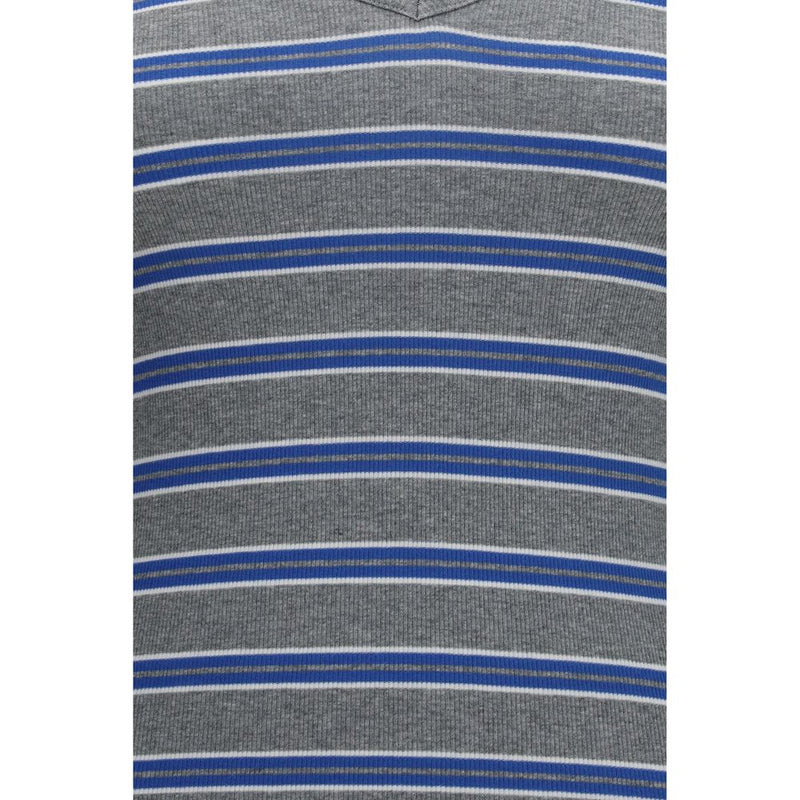 Ganni Gray Cotton Long Sleeve T-Shirt for Women