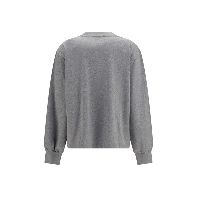 Ganni Isoli Teddy Forest Sweatshirt en Coton Gris