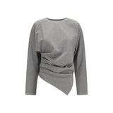 Ganni Gray Cotton Pattern Shirt