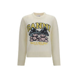 Ganni Beige Wool Oves Aries Sweatshirt