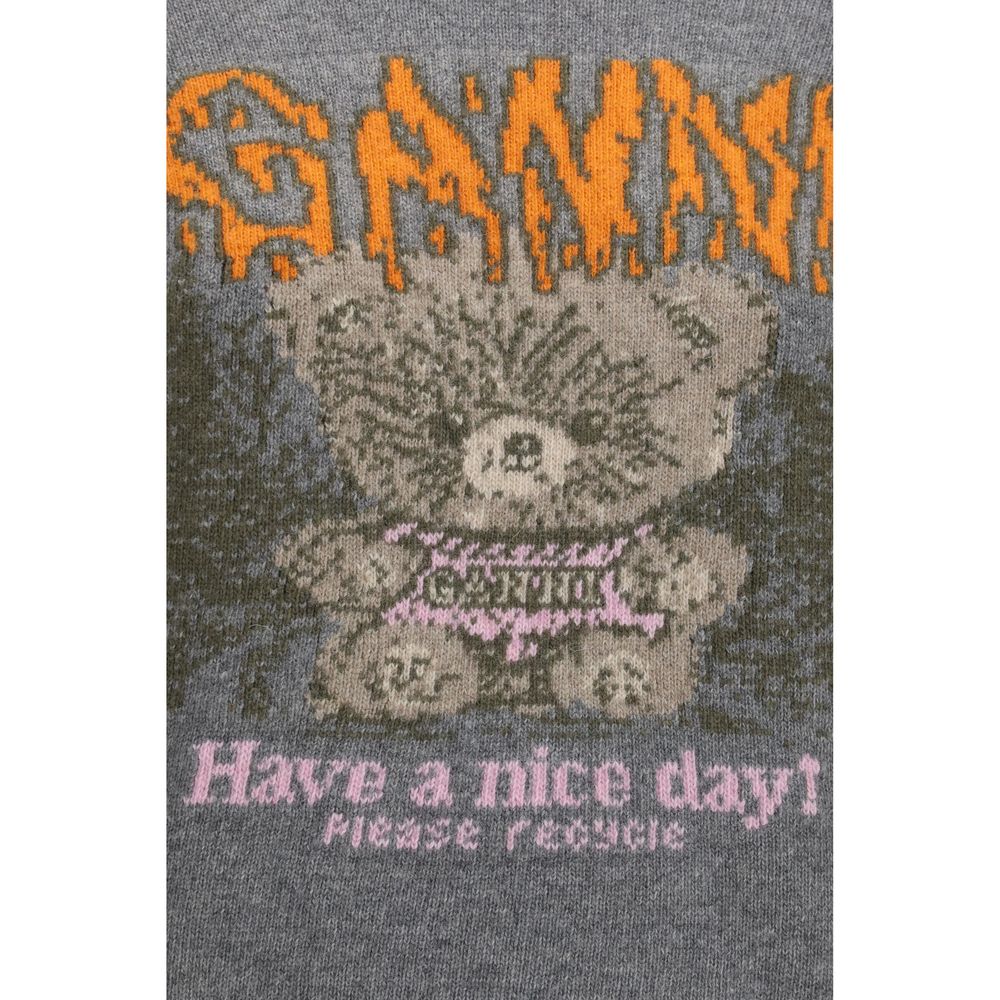 Ganni Gray Wool Oves Aries Sweatshirt