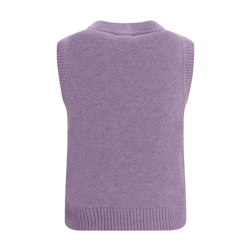 Ganni Gray Alpaca Vicugna Pacos Sleeveless Sweater