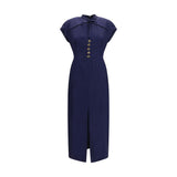 Alessandra Rich Blue Silk Casual Dress