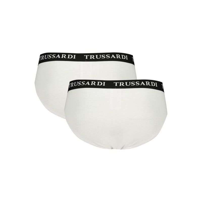 Trussardi Bianco Cotton Men's Underwear - Luxury Comfort