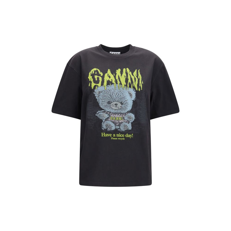 Ganni Gray Cotton Sweatshirt - Forest Teddy Graphic