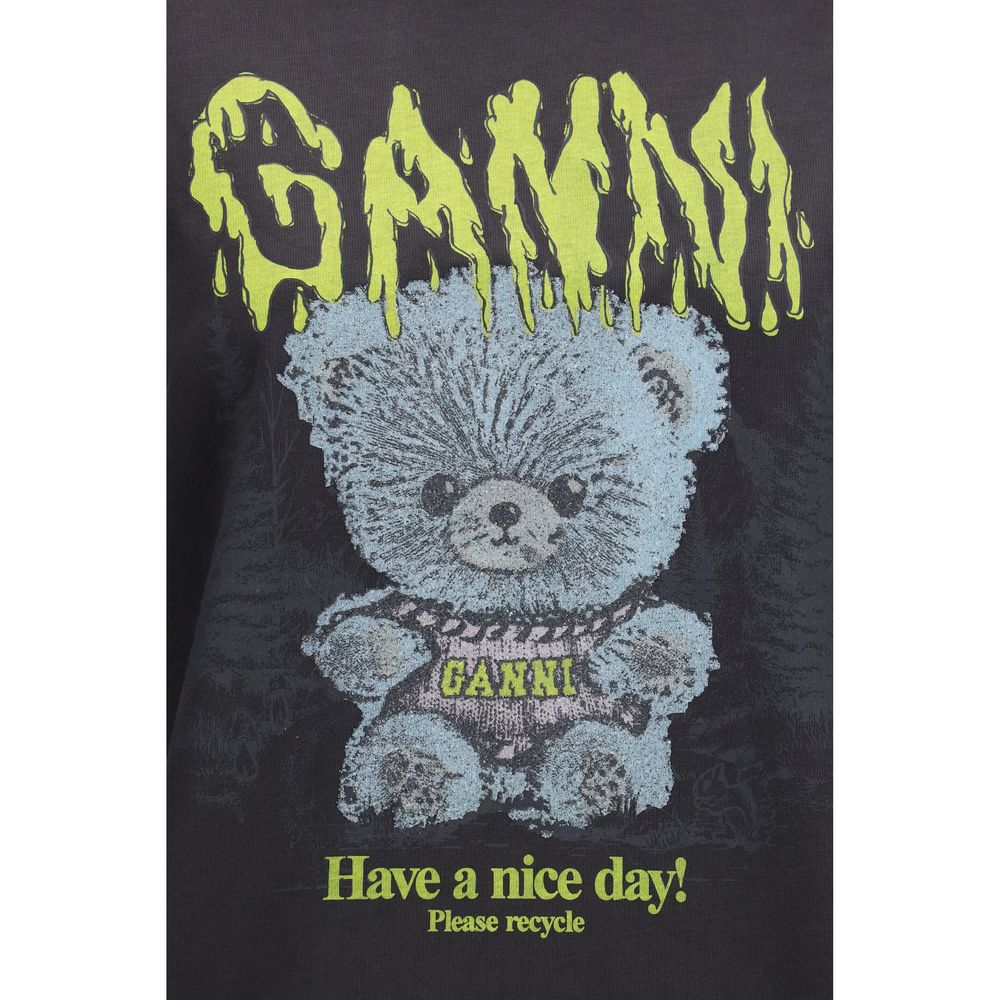 Ganni Gray Cotton Sweatshirt