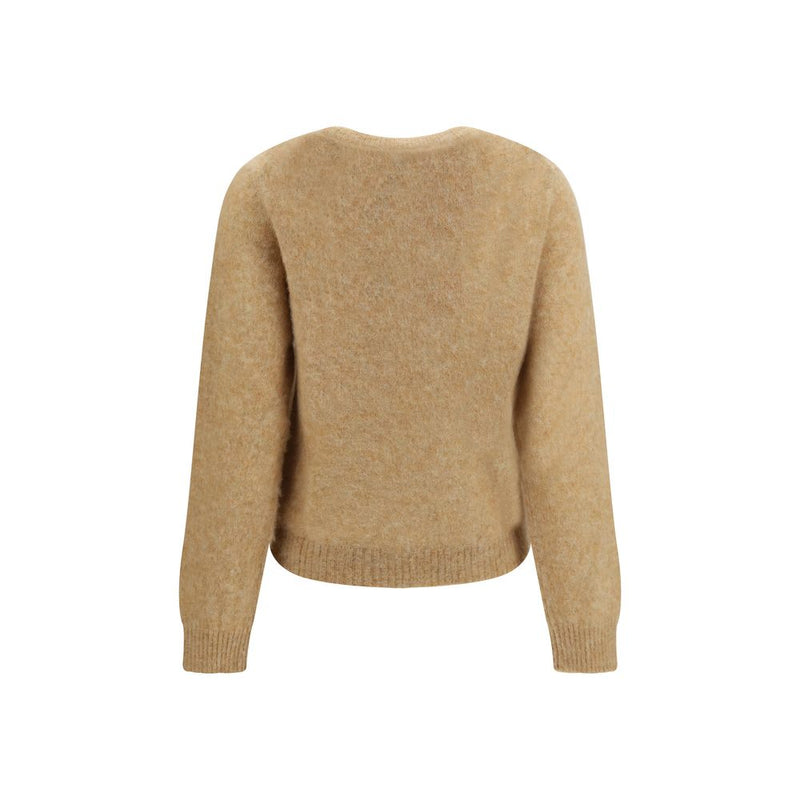 Ganni Beige Polyamide Sweatshirt with Alpaca Blend