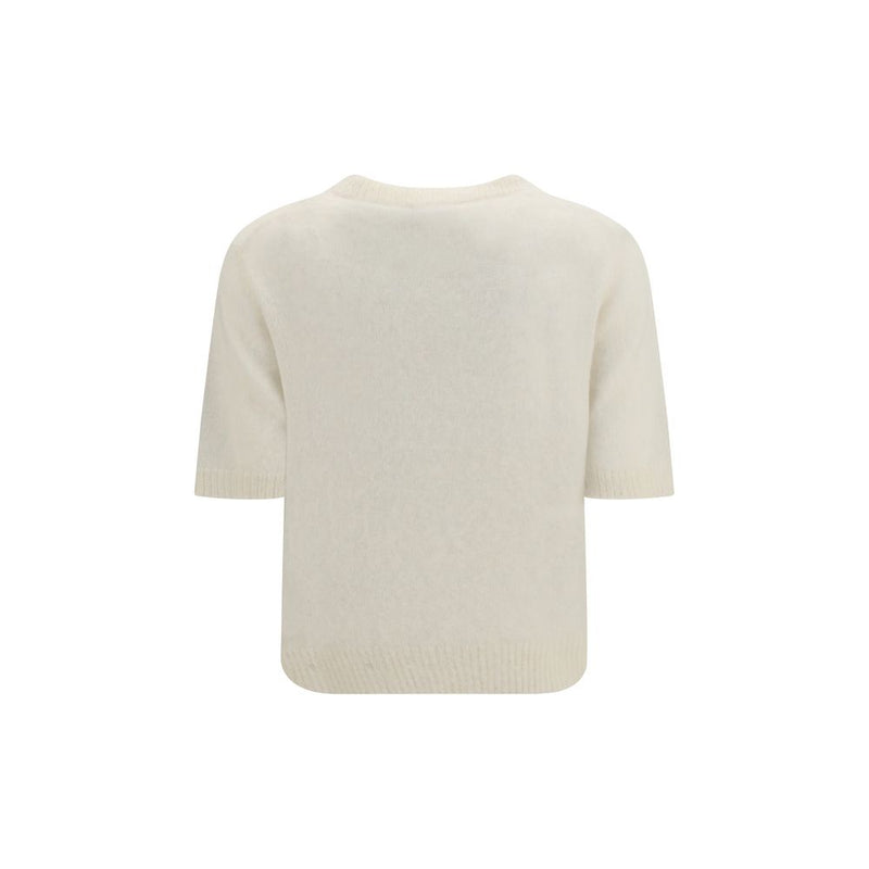 Ganni Beige Alpaca Vicugna Pacos T-Shirt for Women