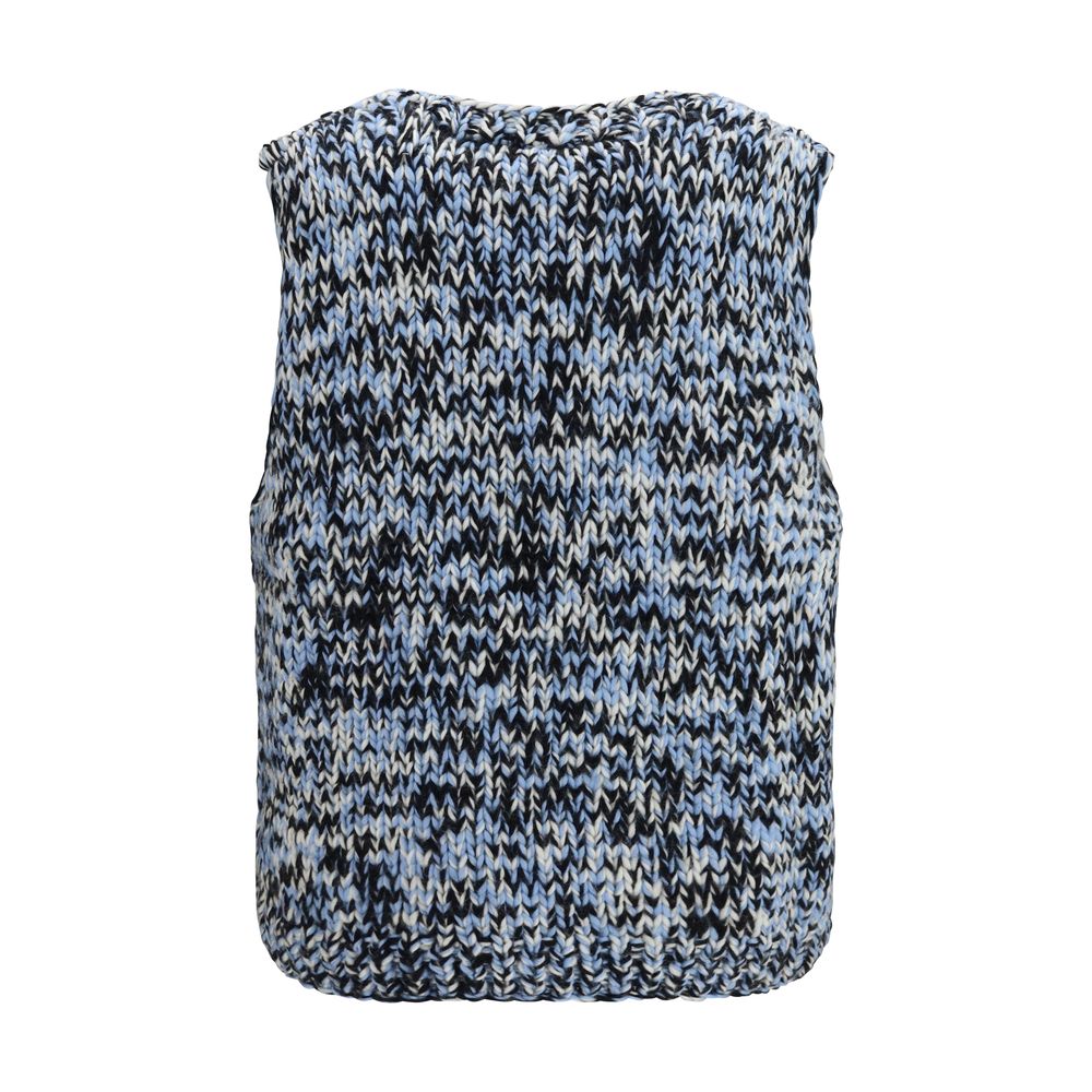 Ganni Multicolor Wool Oves Aries Sleeveles Sweater