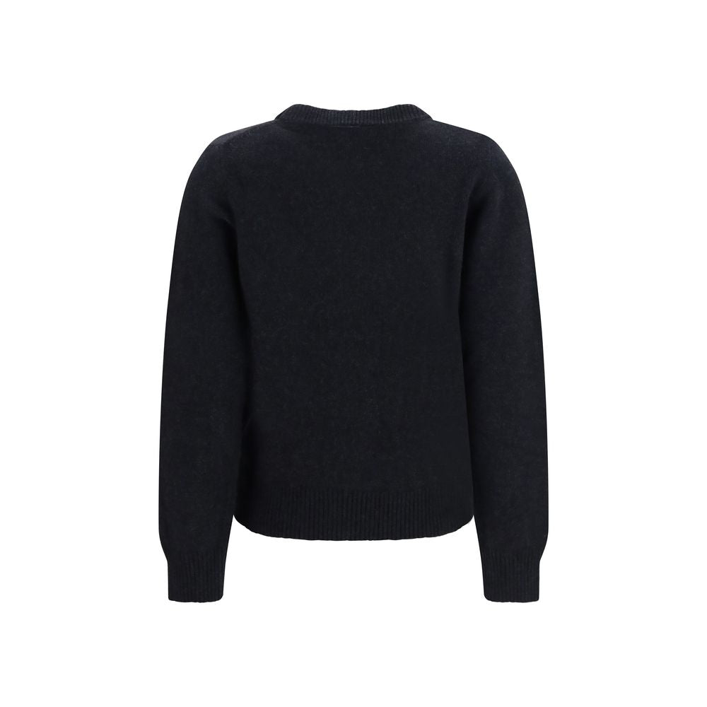 Ganni Black Recycled Wool Sweatshirt