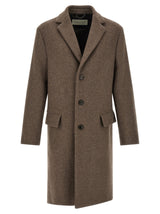 Dries Van Noten Brown Wool Coat