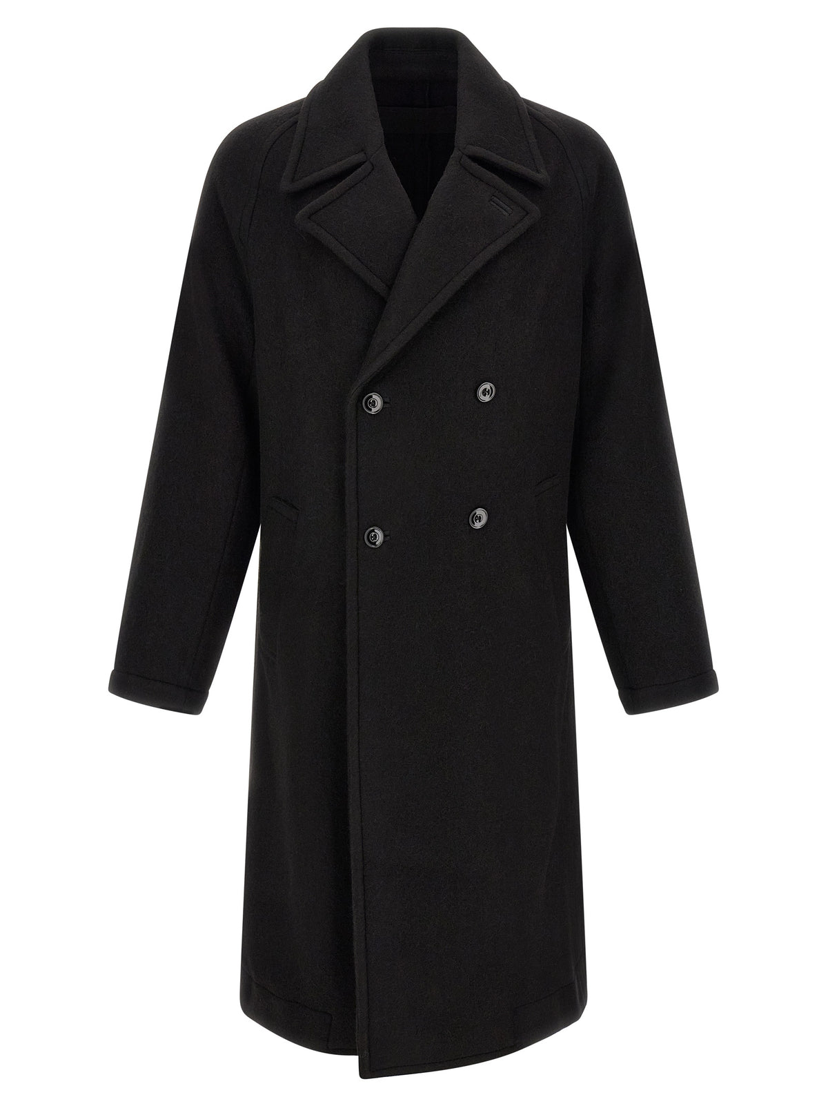 Lemaire Black Wool Coat