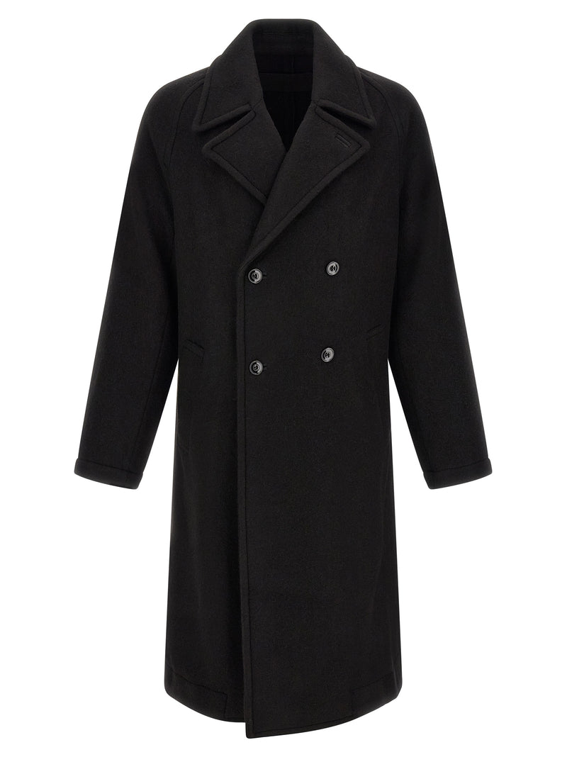 Lemaire Black Wool Coat - Timeless Elegance for Men