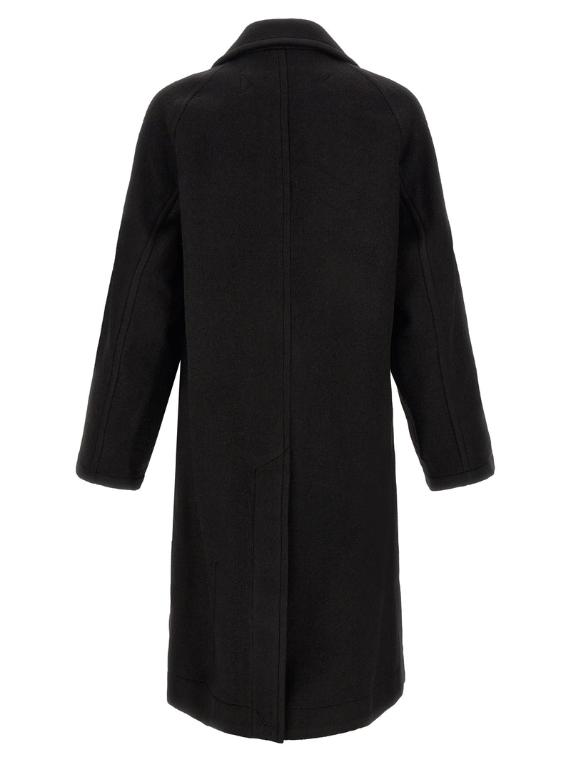 Lemaire Black Wool Coat - Timeless Elegance for Men
