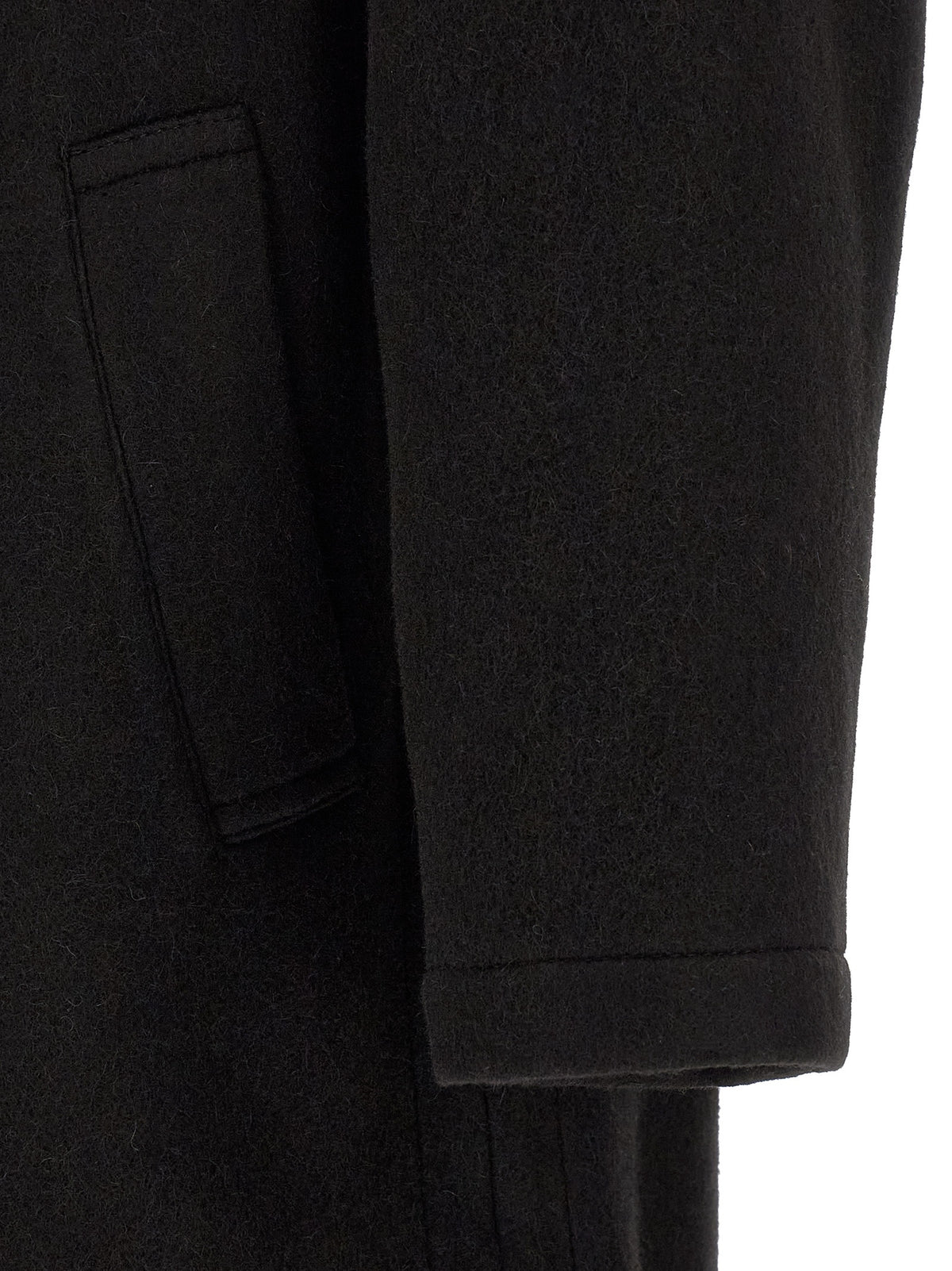 Lemaire Black Wool Coat