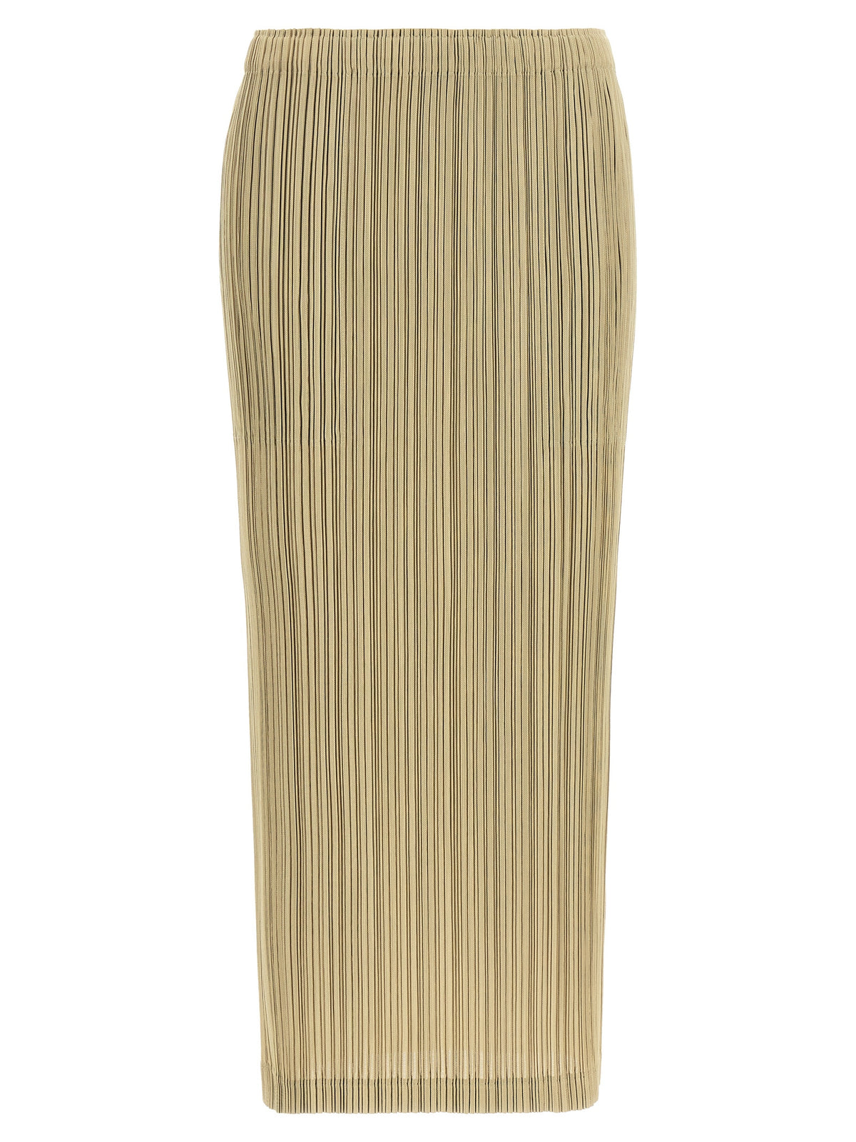 PLEATS PLEASE ISSEY MIYAKE Beige Polyester Midi Skirt