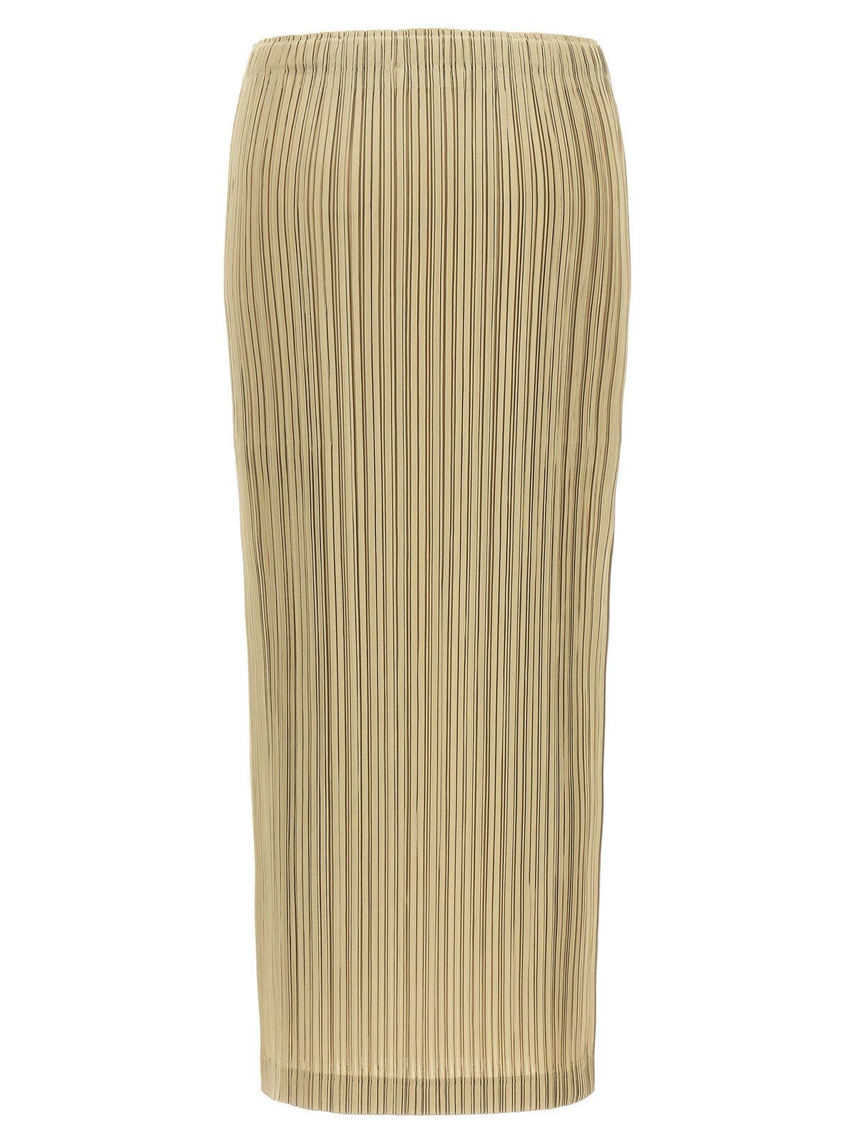 PLEATS PLEASE ISSEY MIYAKE Beige Polyester Midi Skirt