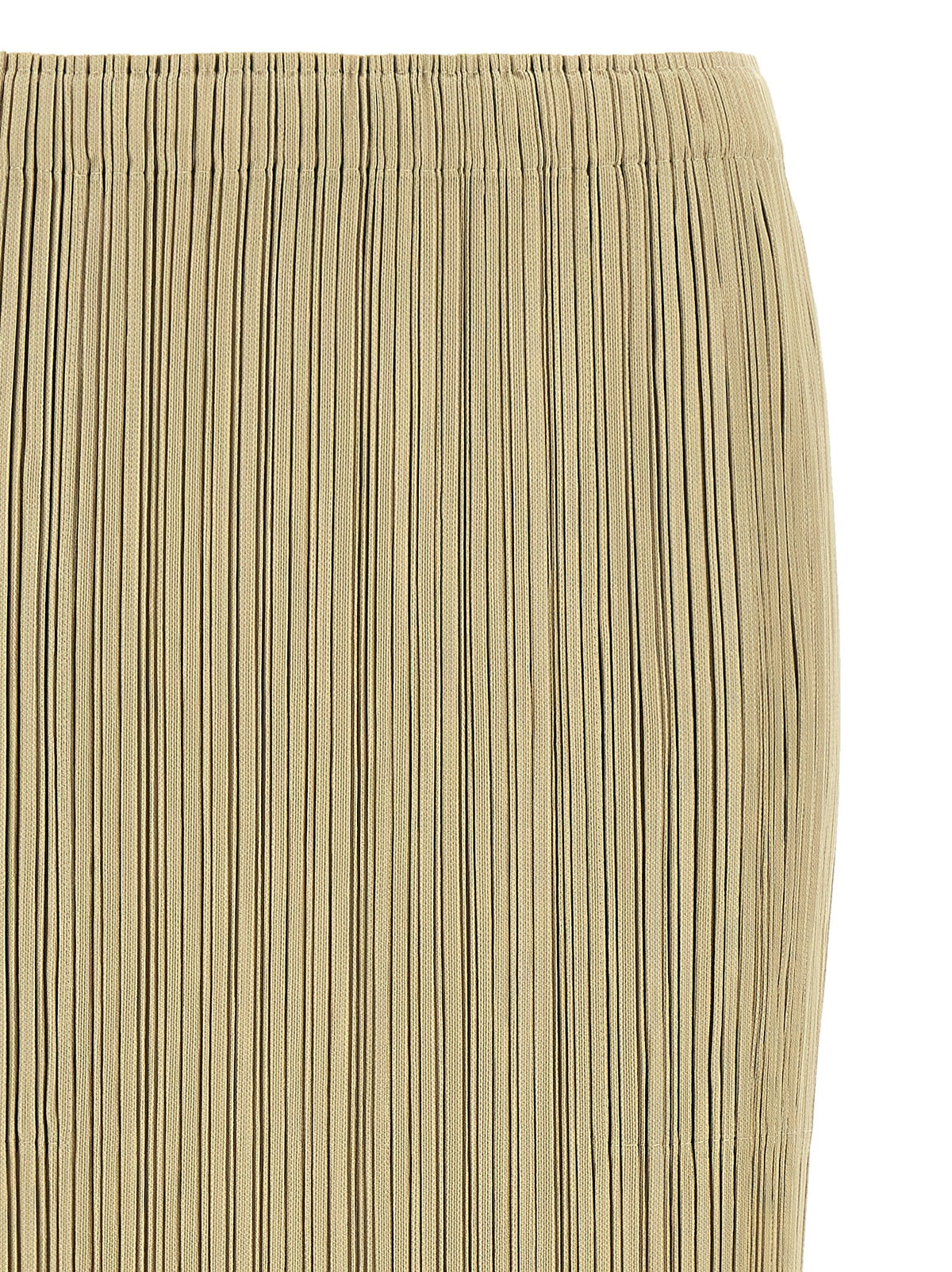 PLEATS PLEASE ISSEY MIYAKE Beige Polyester Midi Skirt