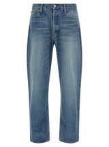 SSSTEIN Blue Cotton Tapered Jeans