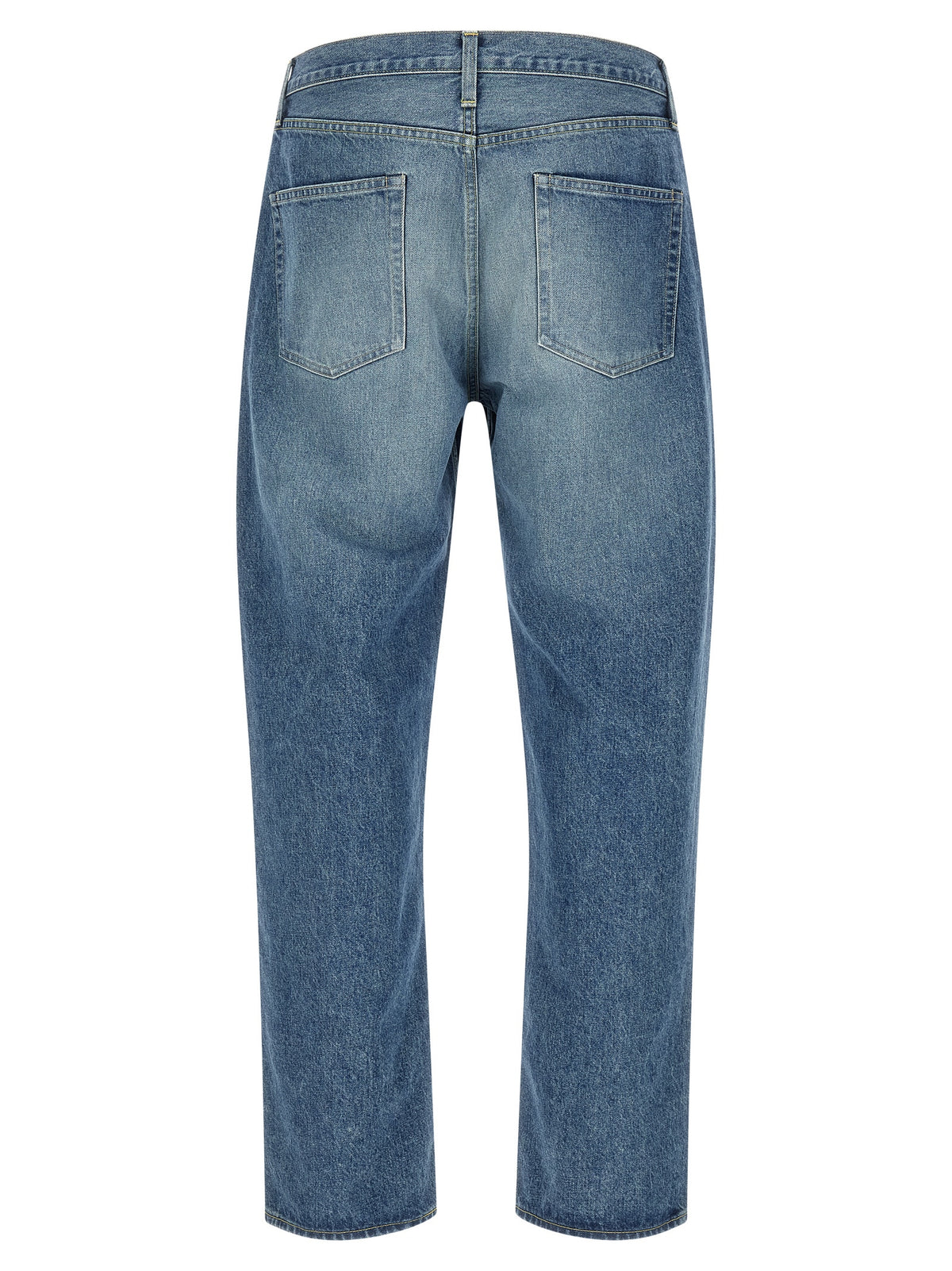 SSSTEIN Blue Cotton Tapered Jeans