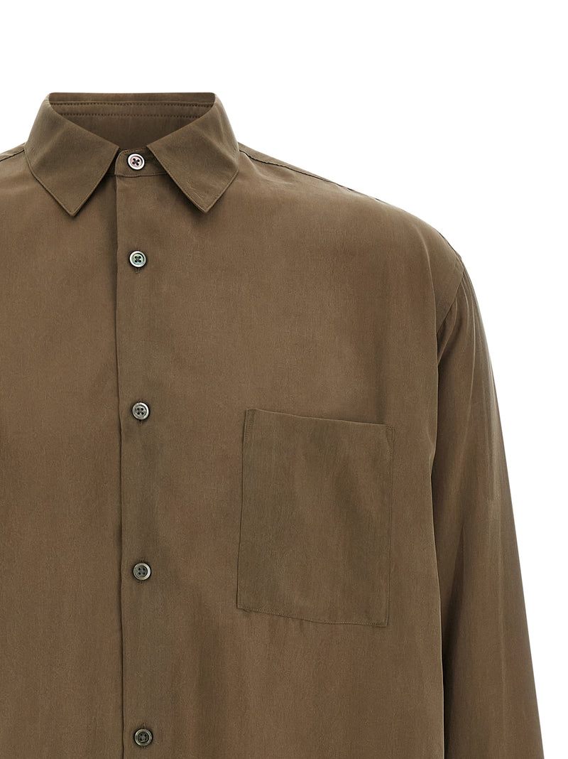 SSSTEIN Brown Copper Blouse - Luxurious Cupro Shirt