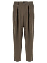 SSSTEIN Brown Wool Casual Pants