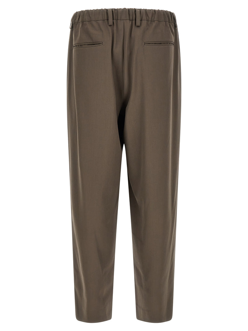 SSSTEIN Brown Wool Casual Pants for Men