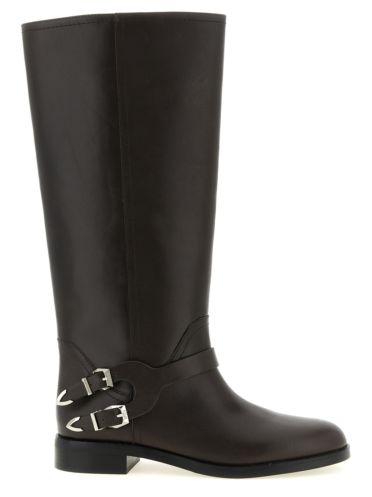 PINKO Black Cowhide Over The Knee