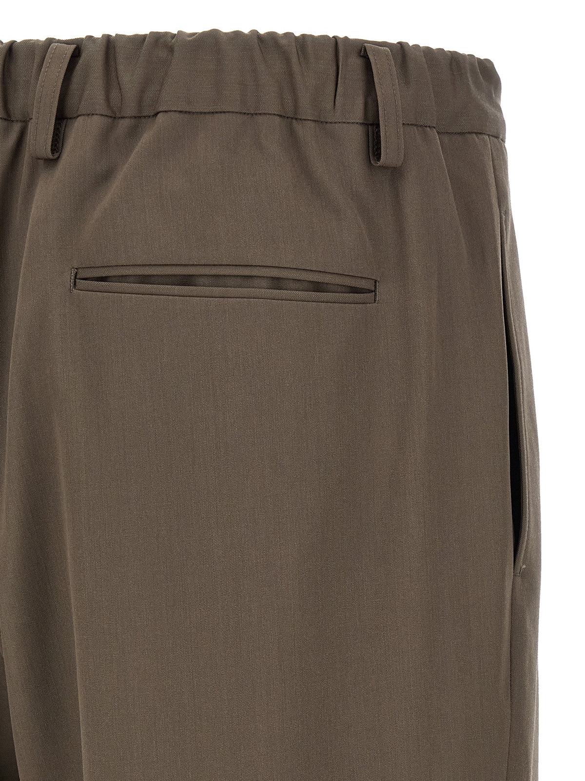SSSTEIN Brown Wool Casual Pants