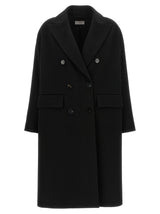 Alberto Biani Black Wool Coat