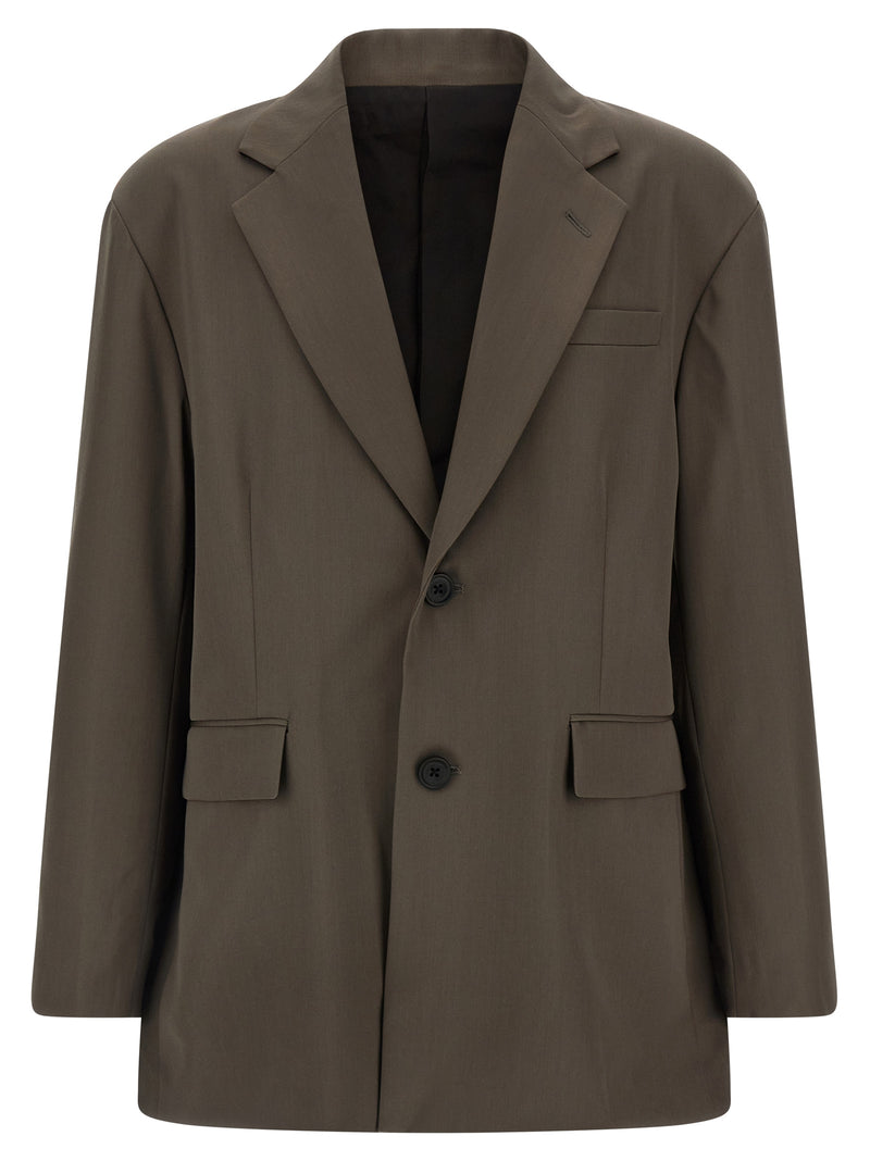 SSSTEIN Brown Wool Blazer - Oversized Tailored Jacket