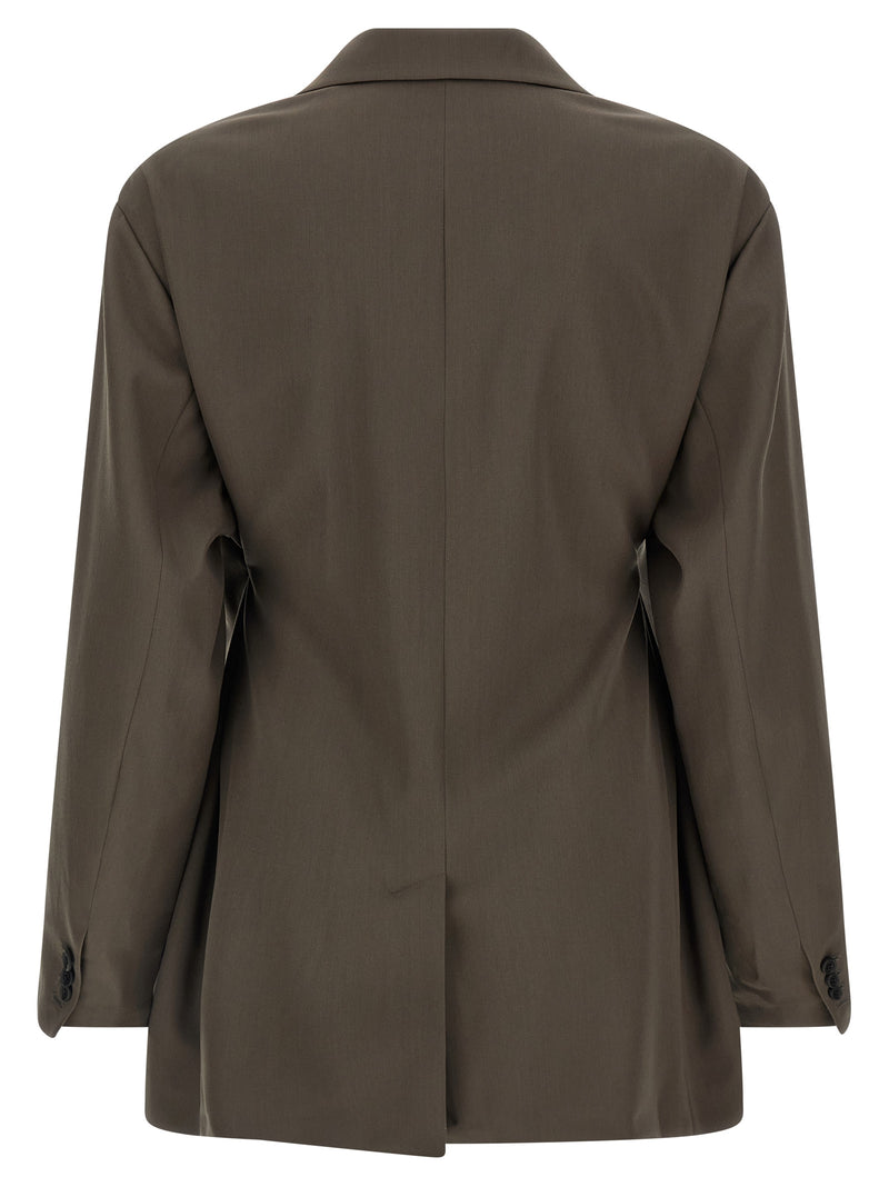 SSSTEIN Brown Wool Blazer - Oversized Tailored Jacket