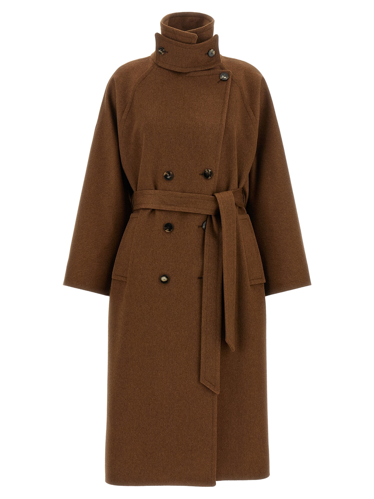 Alberto Biani Brown Wool Coat