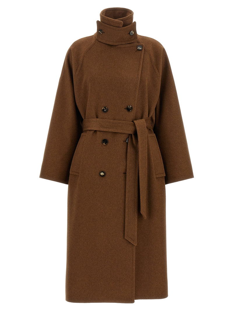 Alberto Biani Brown Wool Coat - Luxurious Italian Craftsmanship