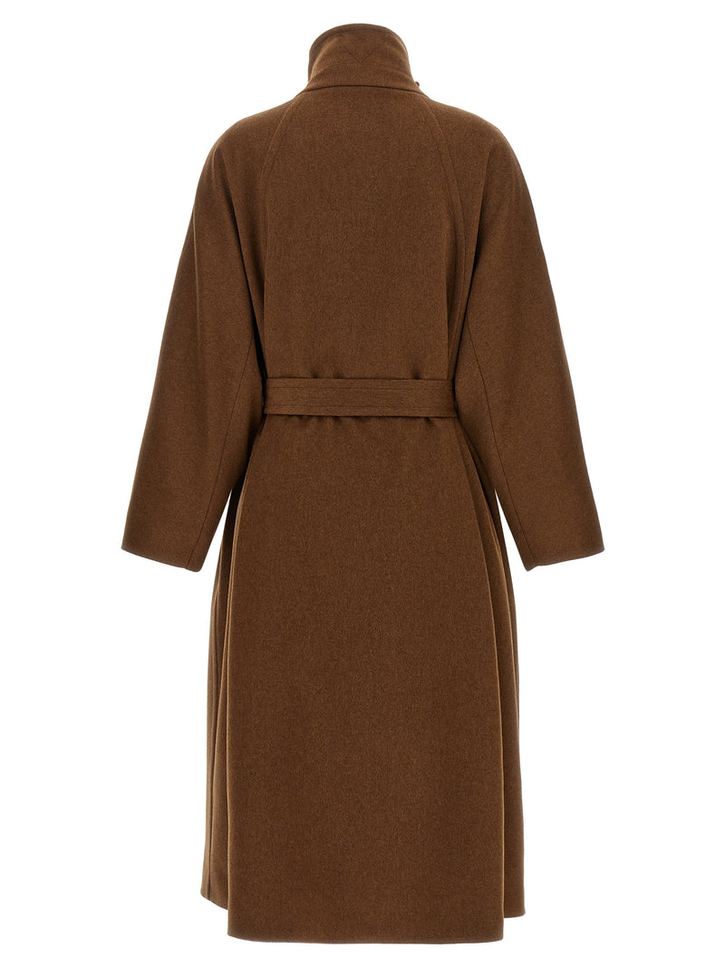 Alberto Biani Brown Wool Coat - Luxurious Italian Craftsmanship
