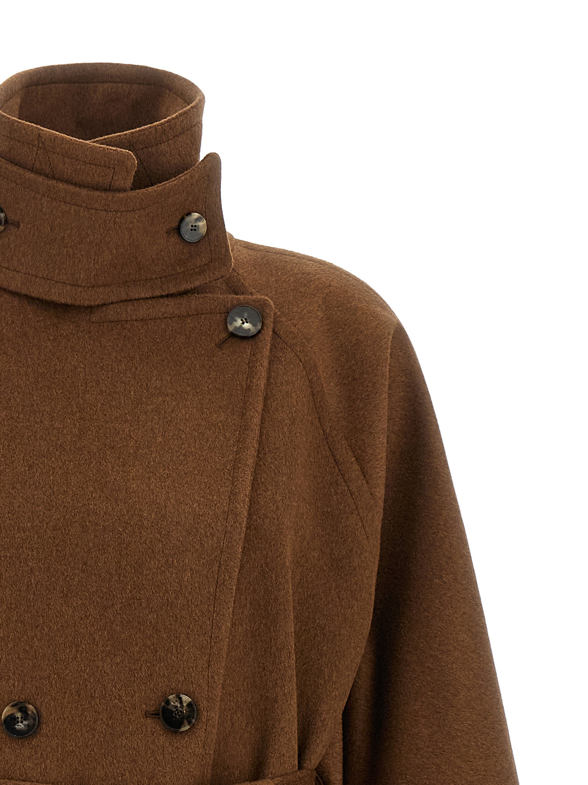 Alberto Biani Brown Wool Coat