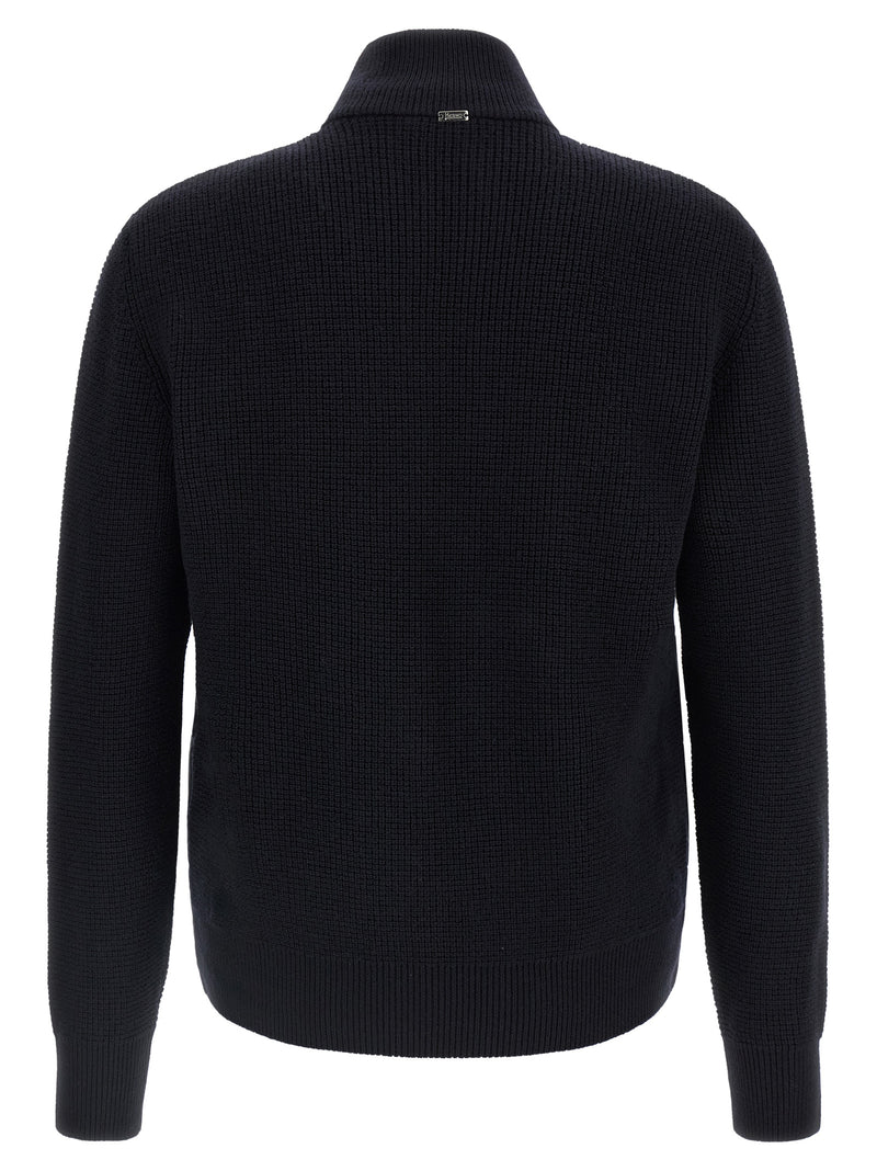 Herno Blue Wool Jacket - Modern Elegance for Men
