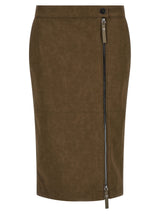 PINKO Brown Viscose Midi Skirt