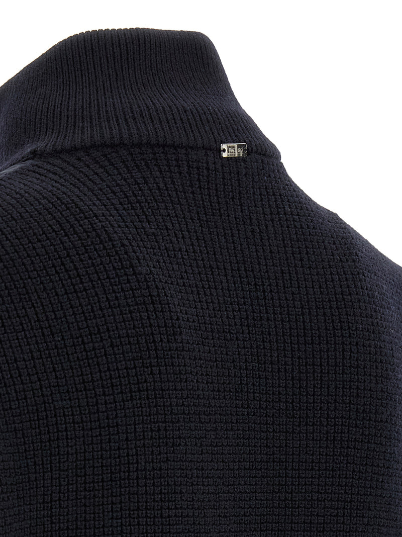 Herno Blue Wool Jacket - Modern Elegance for Men