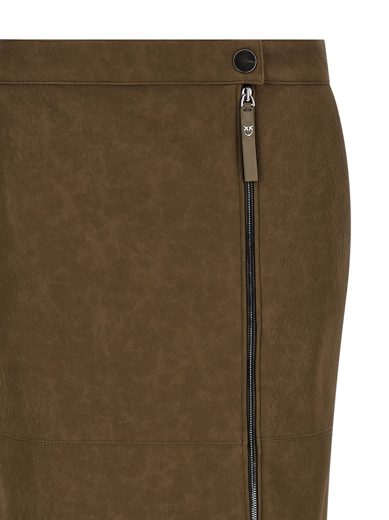 PINKO Brown Viscose Midi Skirt - Elegant & Stylish