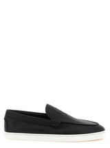 Christian Louboutin Black Calfskin Slip-On Loafers