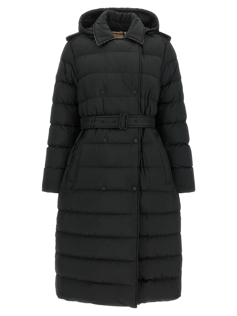 Burberry Kent Long Down Jacket - Black Polyamide Coat