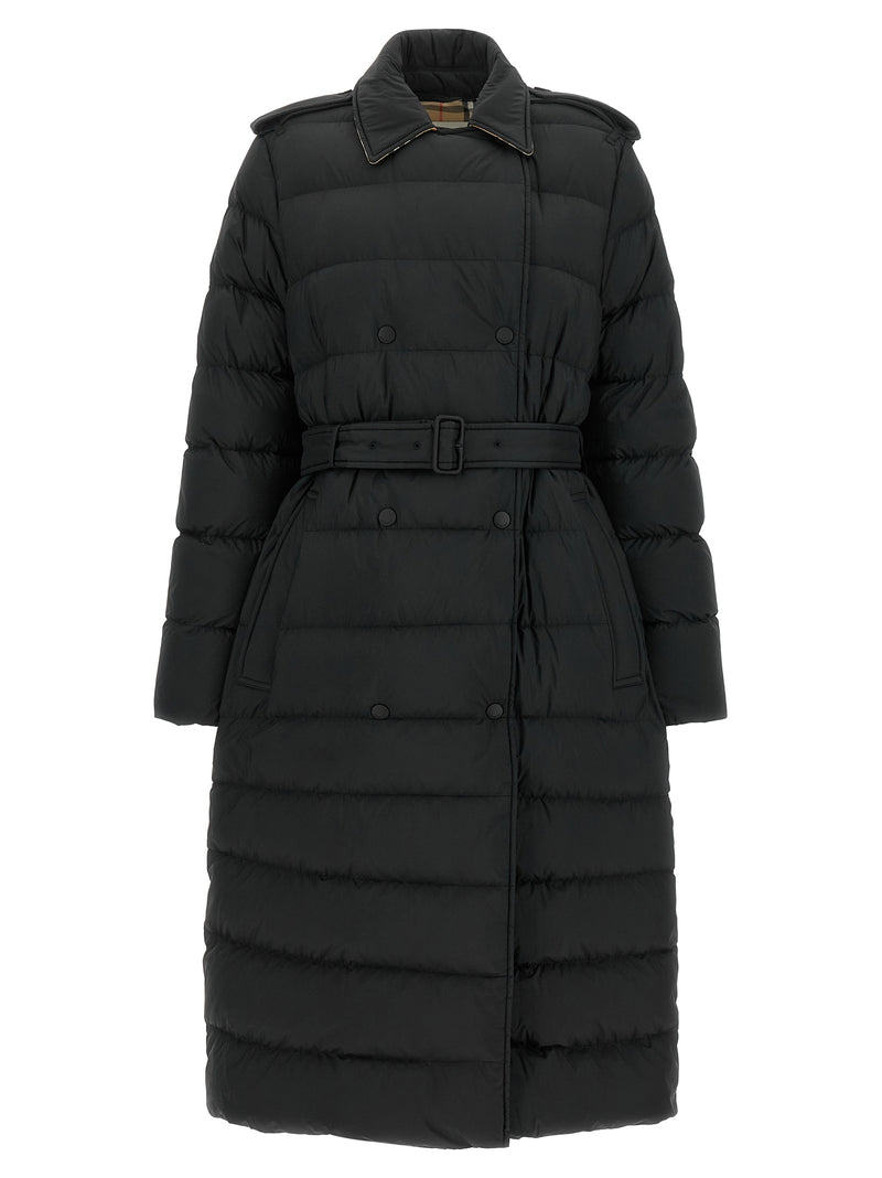Burberry Kent Long Down Jacket - Black Polyamide Coat