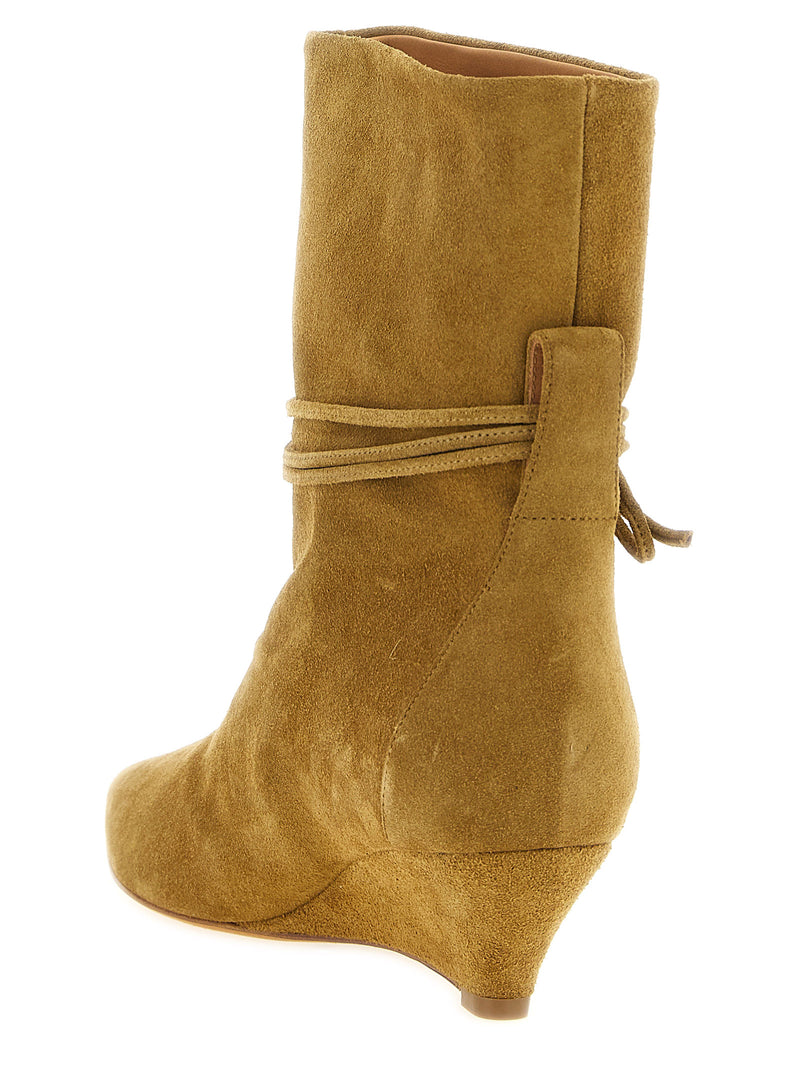 ODISSI Gemma Beige Calfskin Ankle Boots for Women