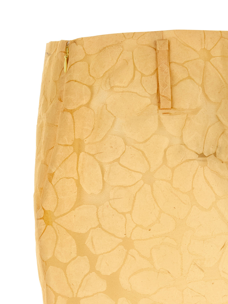 Marni Multicolor Polyester Midi Skirt - Elegant Floral Design