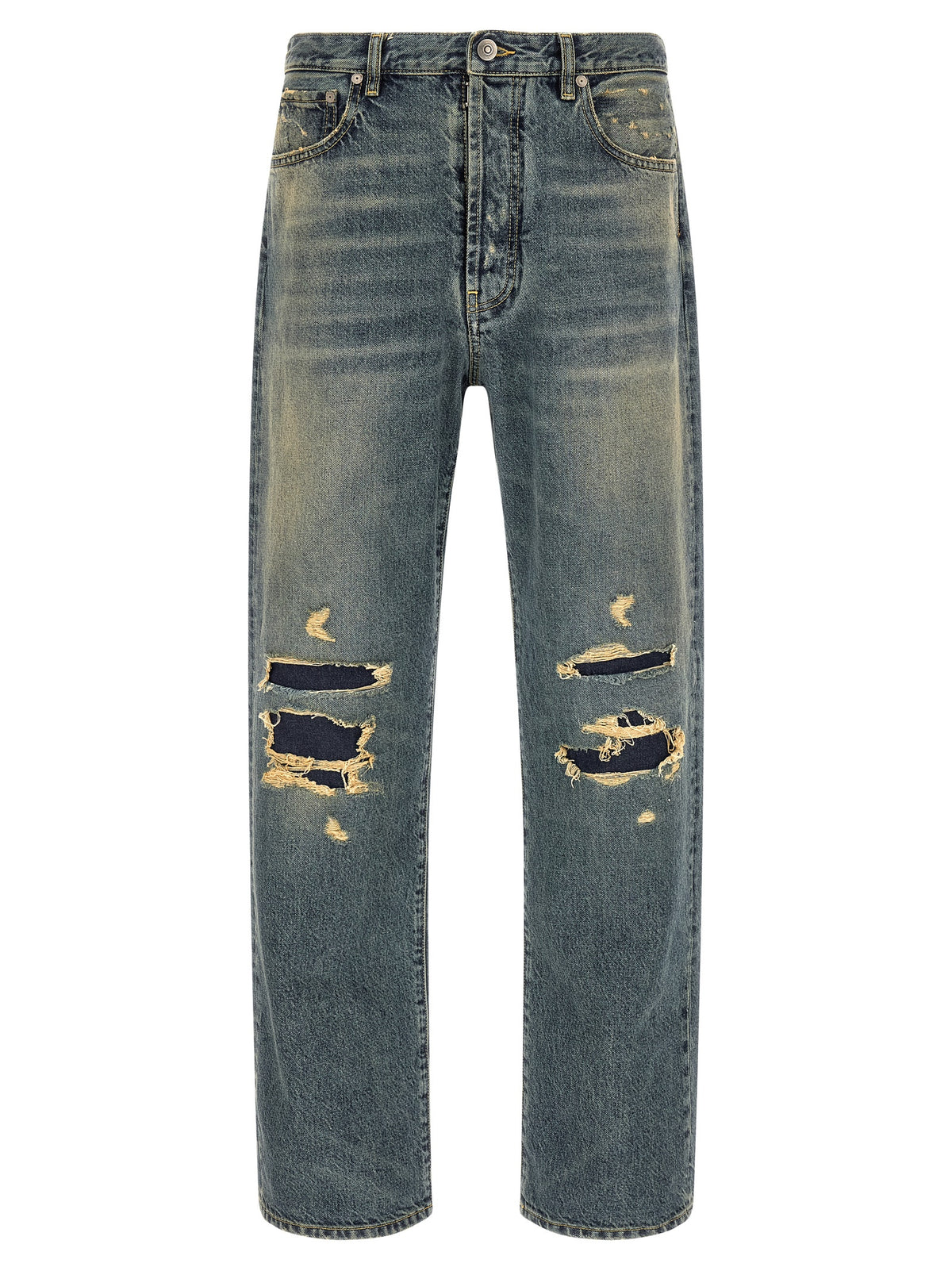 Maison Margiela Blue Cotton Straight-Leg Jeans
